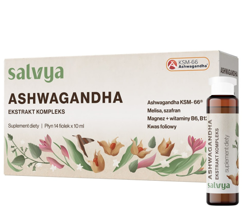 Ashwagandha ekstrakt kompleks 14 fiolek x 10ml GINSENG POLAND