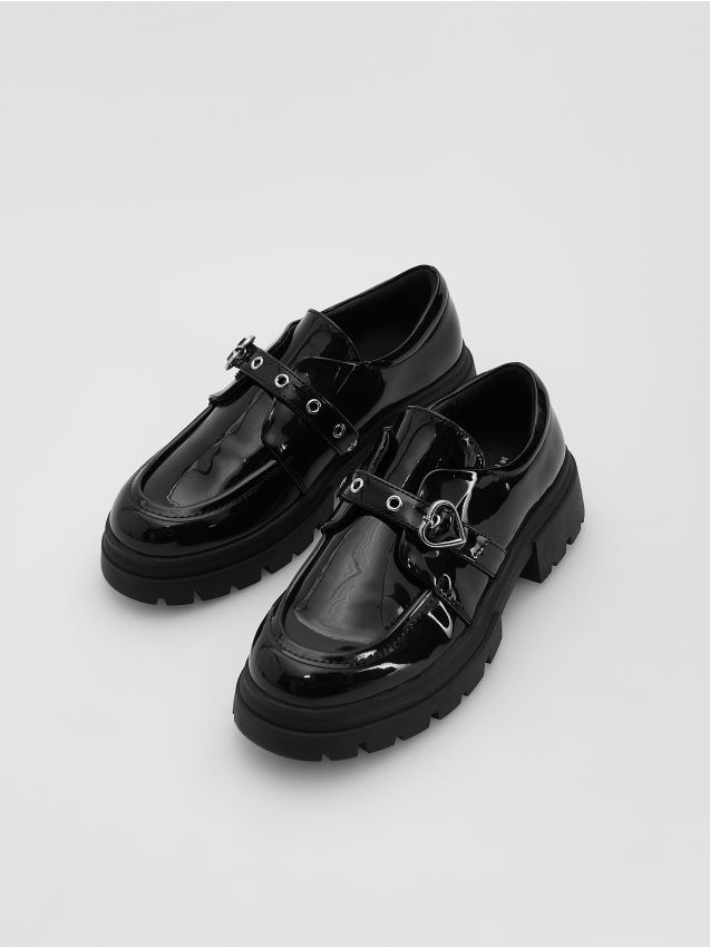 Reserved - Loafersy z imitacji skóry - czarny