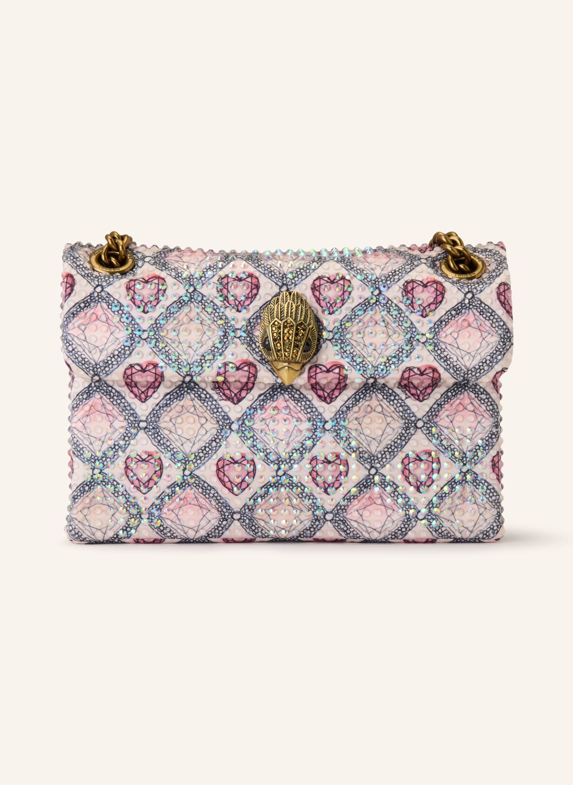 Kurt Geiger Torba Na Ramię Kensington Mini Z Kamieniami Ozdobnymi rosa