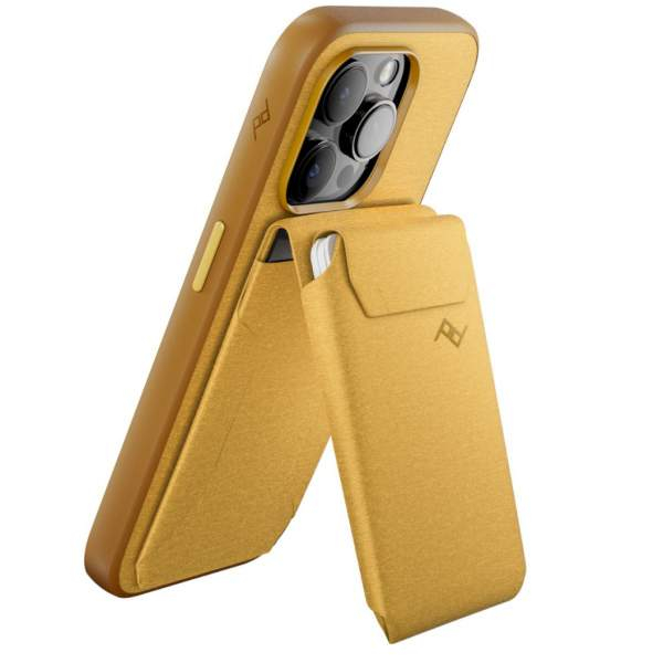 VERTO DEF Outlet Mobile Wallet Stand magnetyczny portfel do telefonu (podstawka) żółty