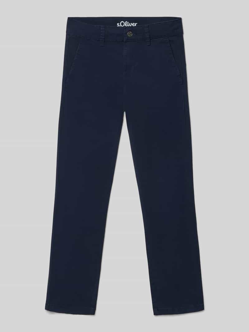 Chinosy o kroju regular fit z mieszanki bawełny model ‘PETE’