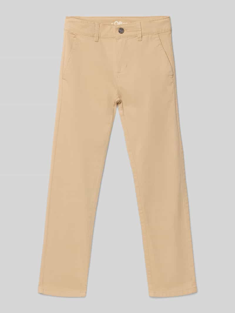 Chinosy o kroju regular fit z mieszanki bawełny model ‘PETE’