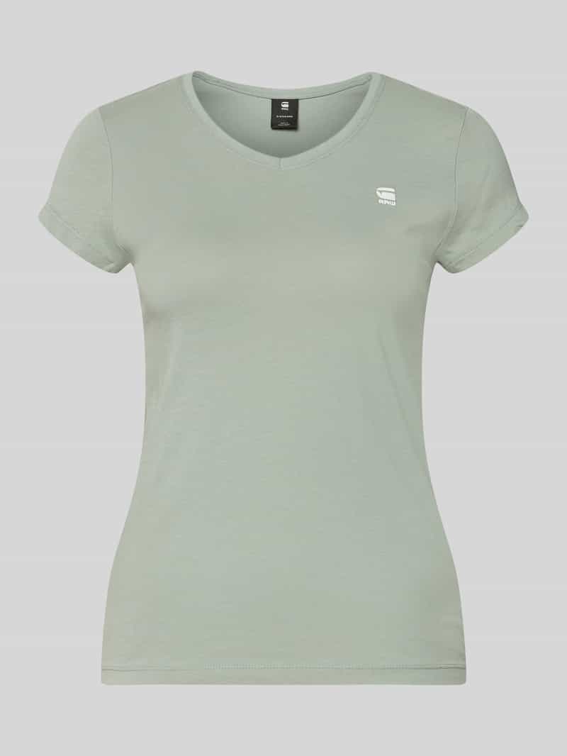 T-shirt z wyhaftowanym logo