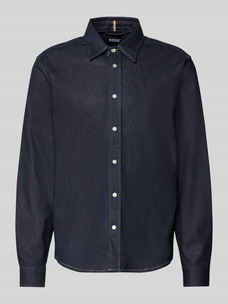 Kurtka koszulowa o kroju oversized z mieszanki bawełny model ‘LIAM’