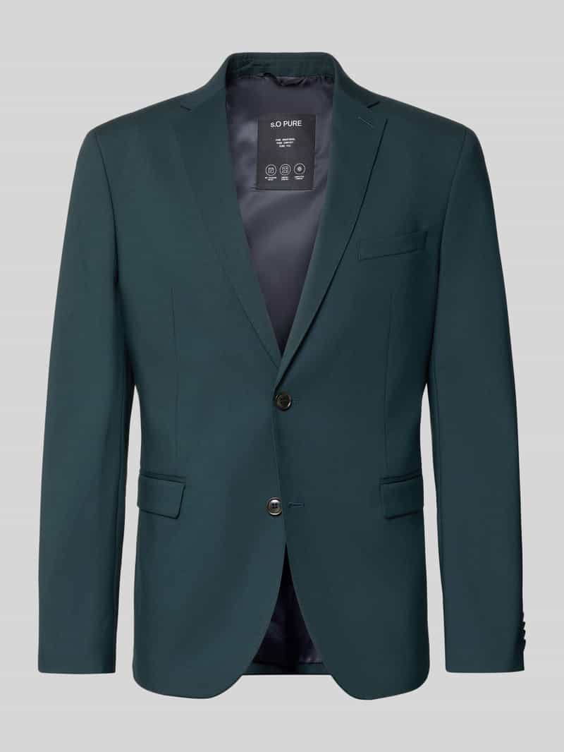 Marynarka garniturowa o kroju regular fit z dodatkiem wiskozy