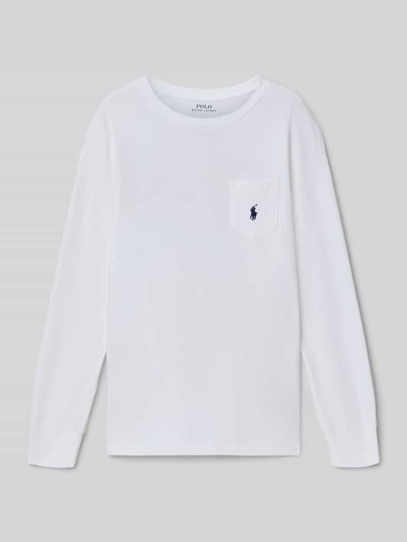 Bluzka z długim rękawem o kroju regular fit z mieszanki dżerseju i bawełny