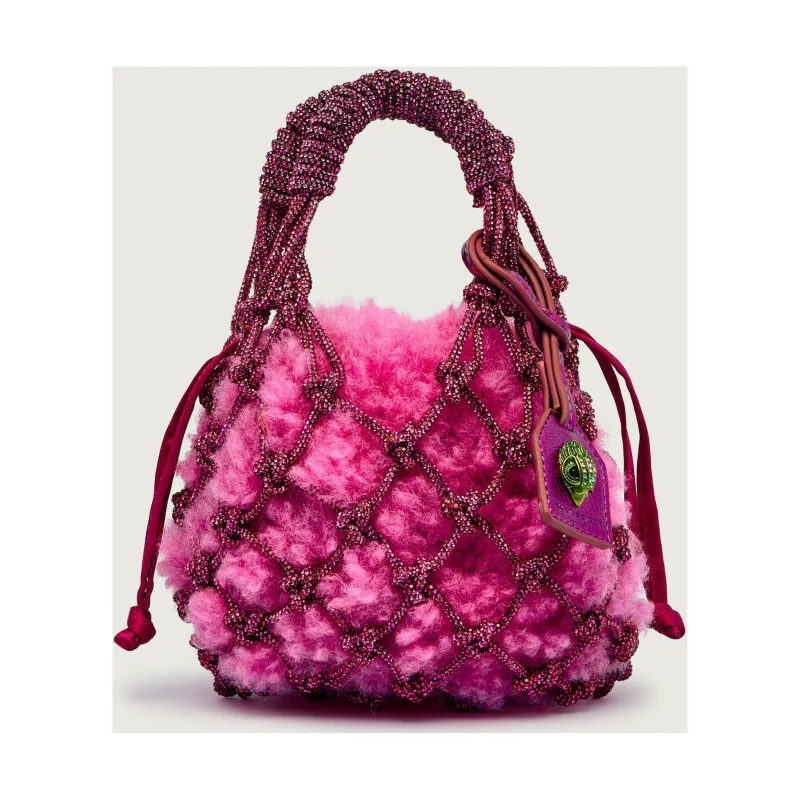 Kurt Geiger Torebka na ramię 2w1 MACRAME CRYSTAL | shearling
