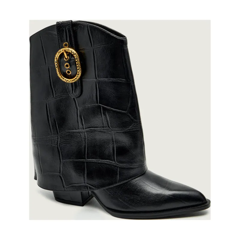 Kurt Geiger Skórzane kowbojki 225-FOLD OVER