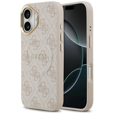Etui GUESS 4G PU Classic Logo MagSafe do Apple iPhone 17 Różowy