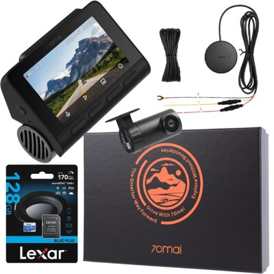 70MAI A810S Set 4K + kamera tylna RC24 + karta 70mai SD 128GB