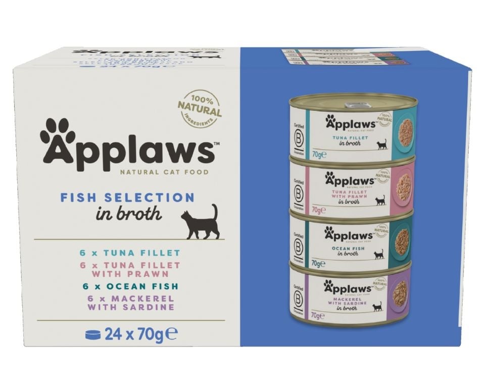 APPLAWS Cat Adult Fish Selection Multipak in Broth 24x70 g mix smaków rybnych w bulionie