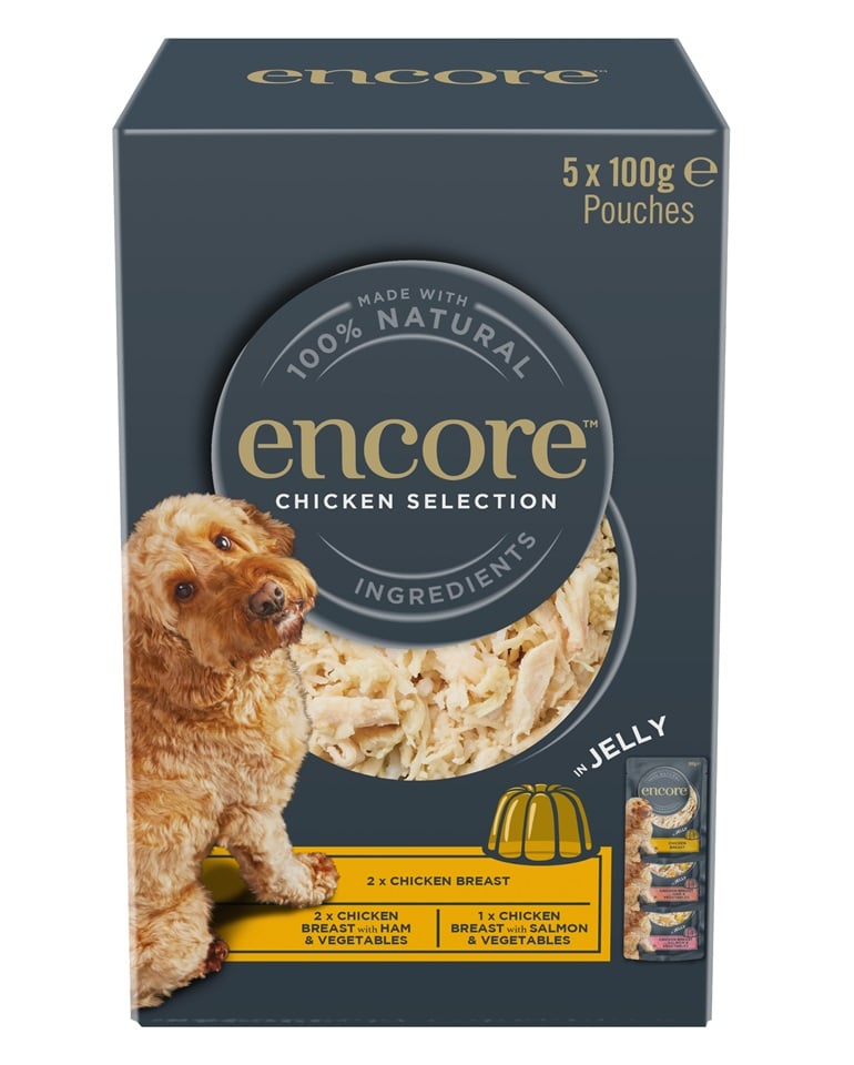 ENCORE Dog Chicken Selection in Jelly Multipak 5x100 g mix smaków z kurczakiem w galaretce