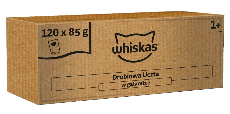 WHISKAS Adult Drobiowa Uczta 120x85 g mokra karma pełnoporcjowa dla dorosłych kotów w galaretce