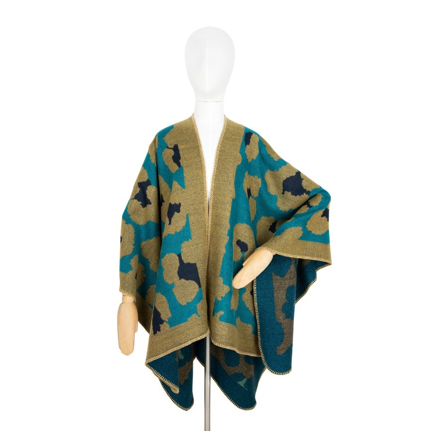 Ponczo Cozy Leopard