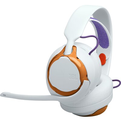 Słuchawki JBL Quantum 250, Nauszne, Dźwięk przestrzenny Biało-złoty Q250TEL