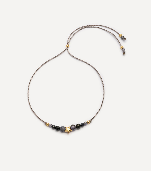 Bransoletka pozłacana na sznureczku Starry Night