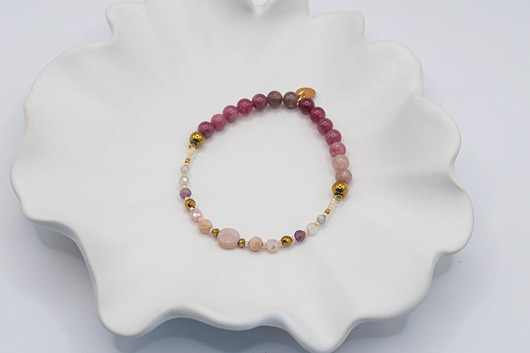 Bransoletka z Kamieniem Słonecznym i Turmalinem