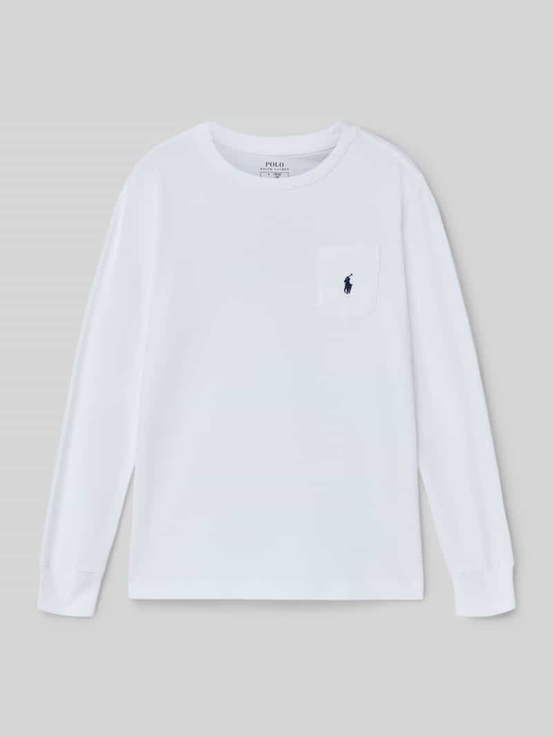 Bluzka z długim rękawem o kroju regular fit z mieszanki dżerseju i bawełny