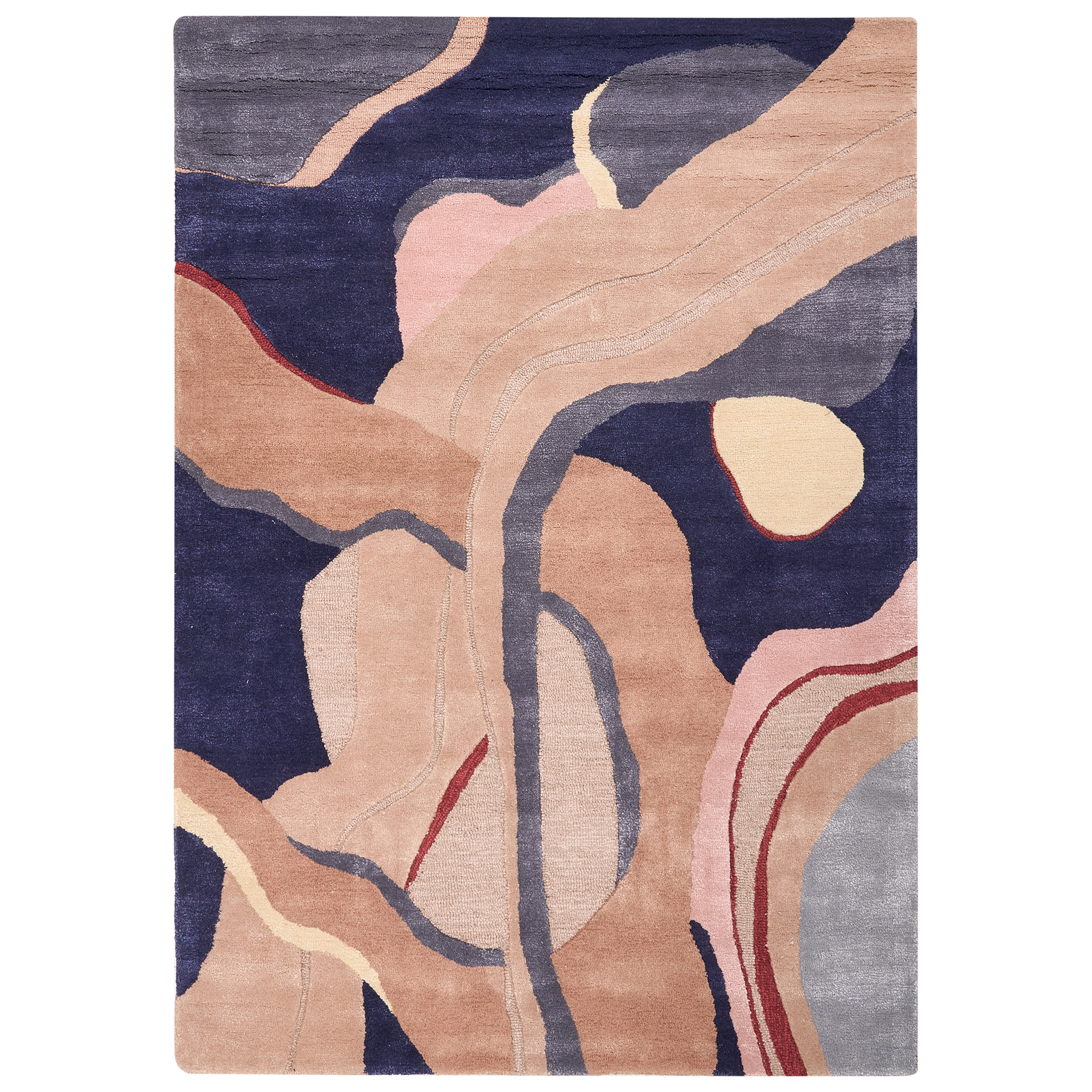 Dywan ALMORA Beżowy/ niebieski 160 x 230 cm Wiskoza