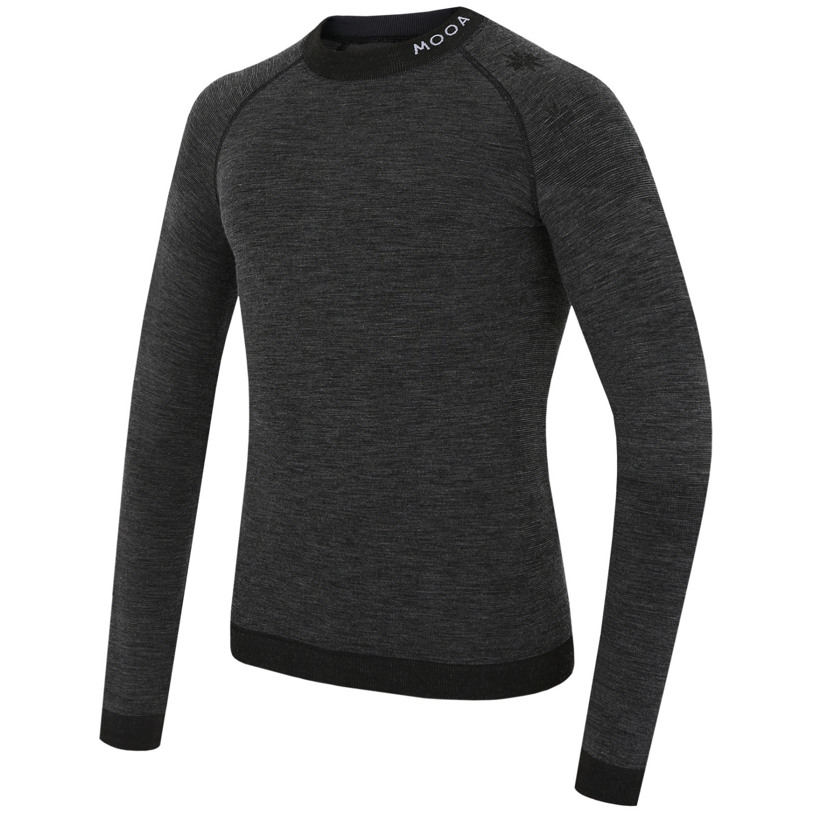 Męska koszulka MOOA Merino Seamless Rozmiar: M-L / Kolor: czarny