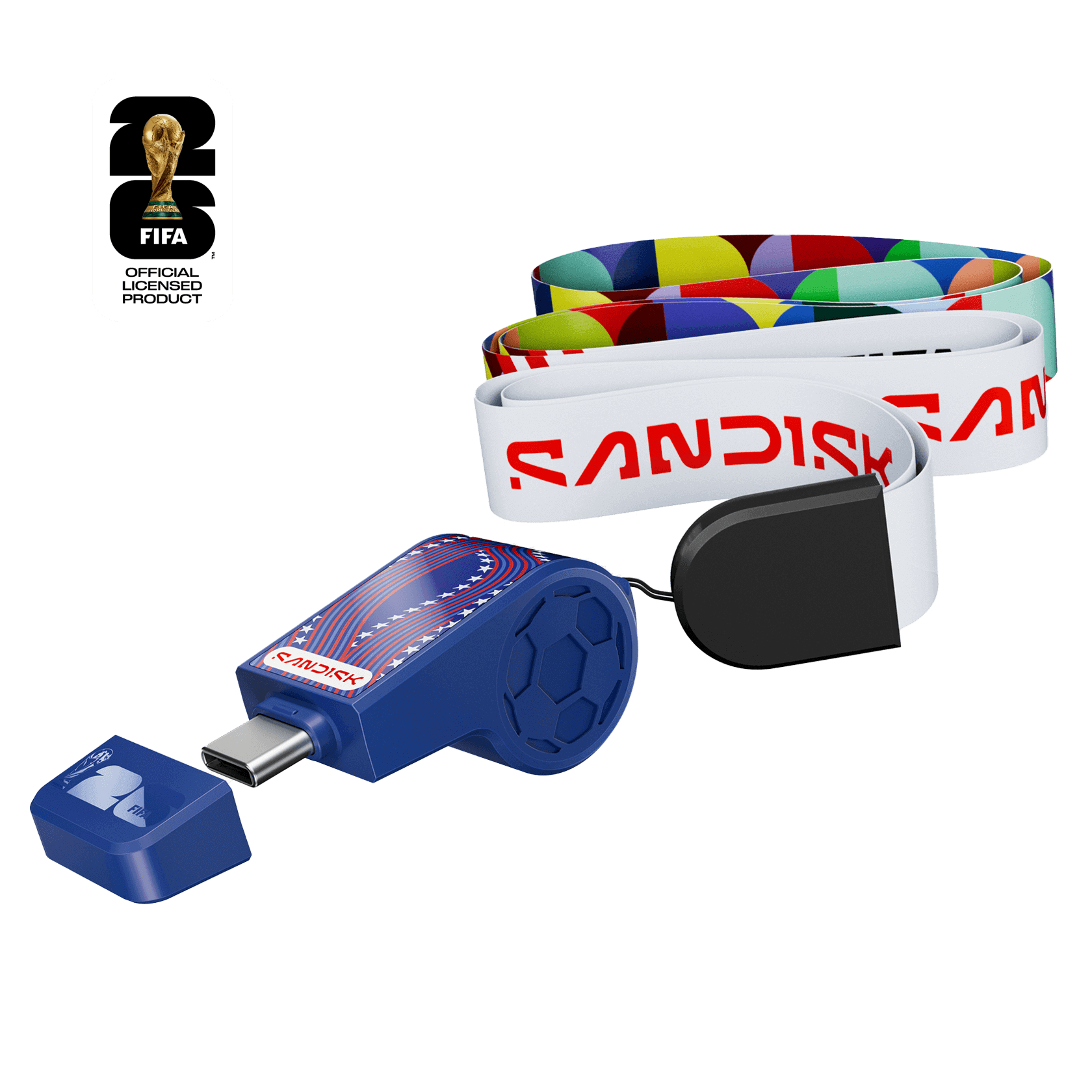 SanDisk USB-C Flash Drive: FIFA World Cup 2026 USA Edition - 128GB, Blue - SDCZIA-128G-G46B
