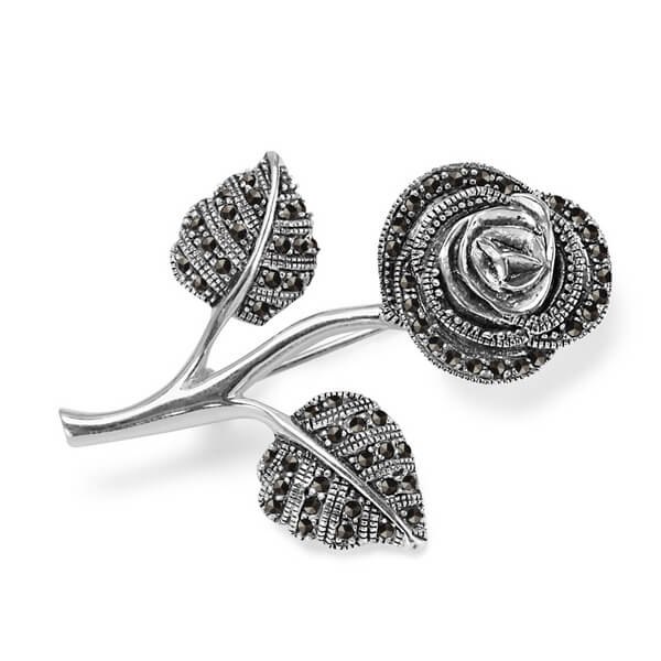 Srebrna broszka RSM5681 - Markazyty