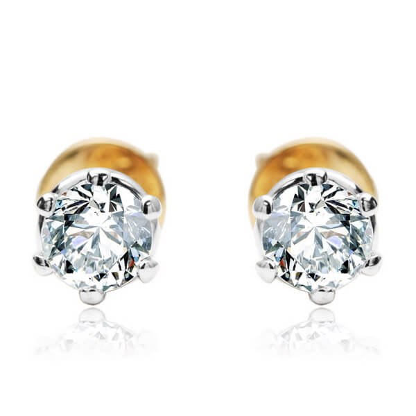 Złote kolczyki KXD2500 - Diament