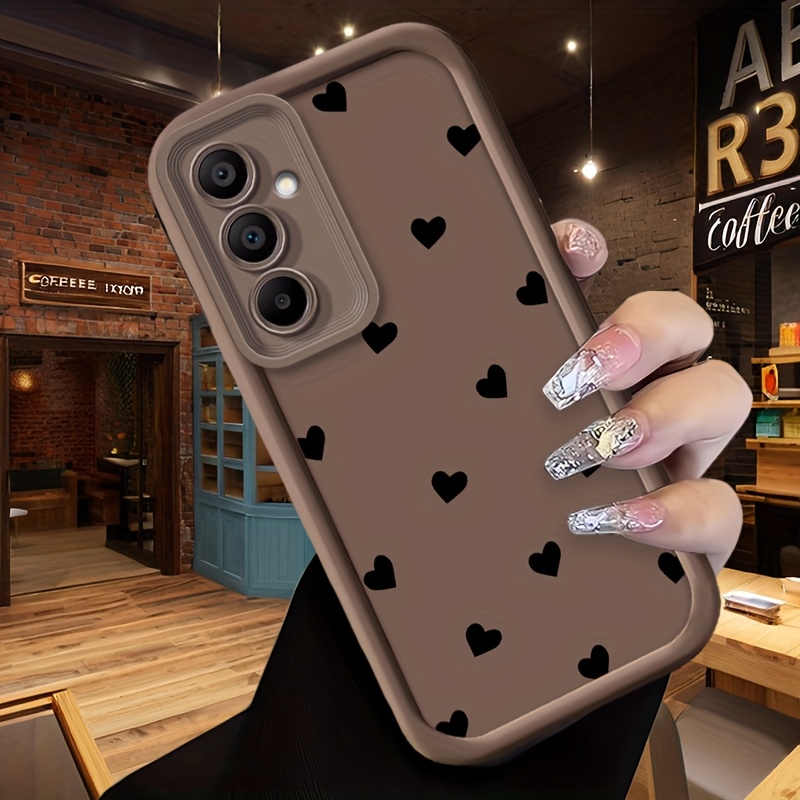 TEMU Etui na telefon: Modne i proste czarne , oko, drabinka, antyuderzeniowe etui ochronne na obiektyw, odpowiednie dla Galaxy A35 A55 5G A33 A34 A07