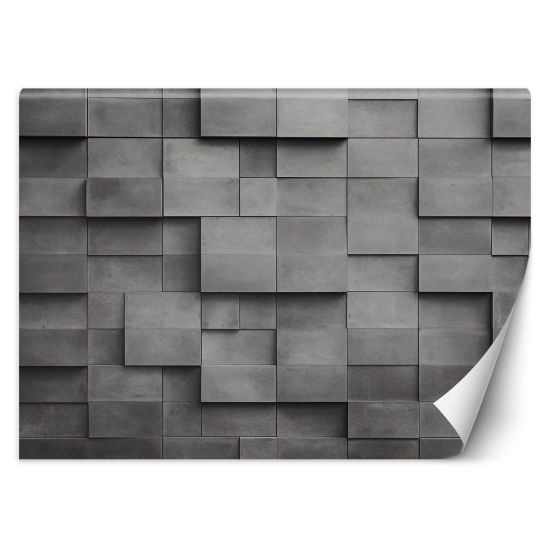 Fototapeta, Betonowa ściana sześciany 3D - 250x175