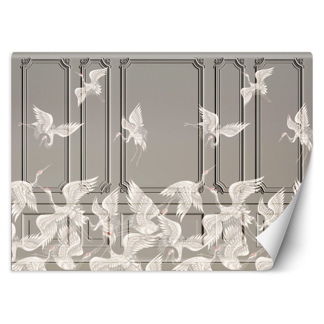 Fototapeta, Ptaki żurawie w locie - 100x70