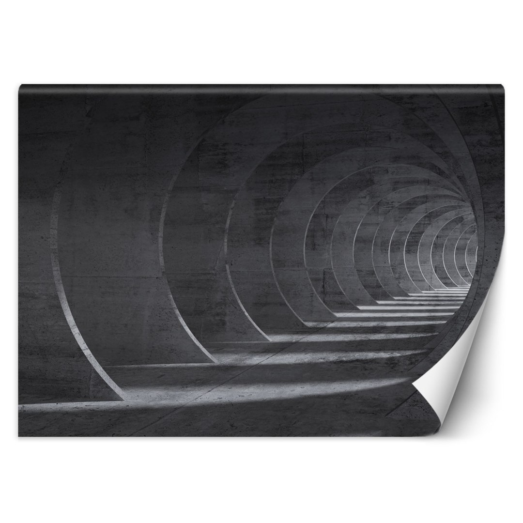 Fototapeta, Tunel szary 3D - 100x70