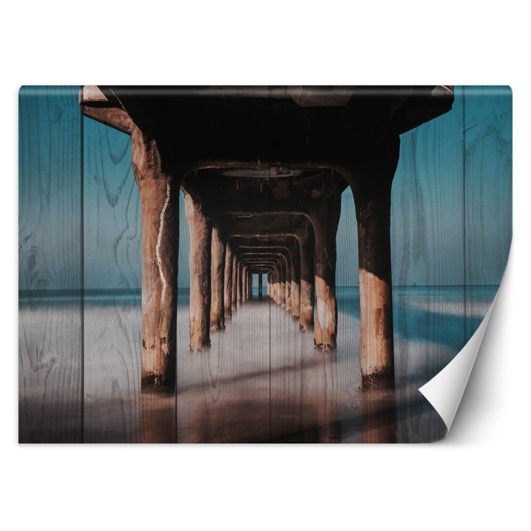 Fototapeta, Tunel drewniany pod molo - 100x70