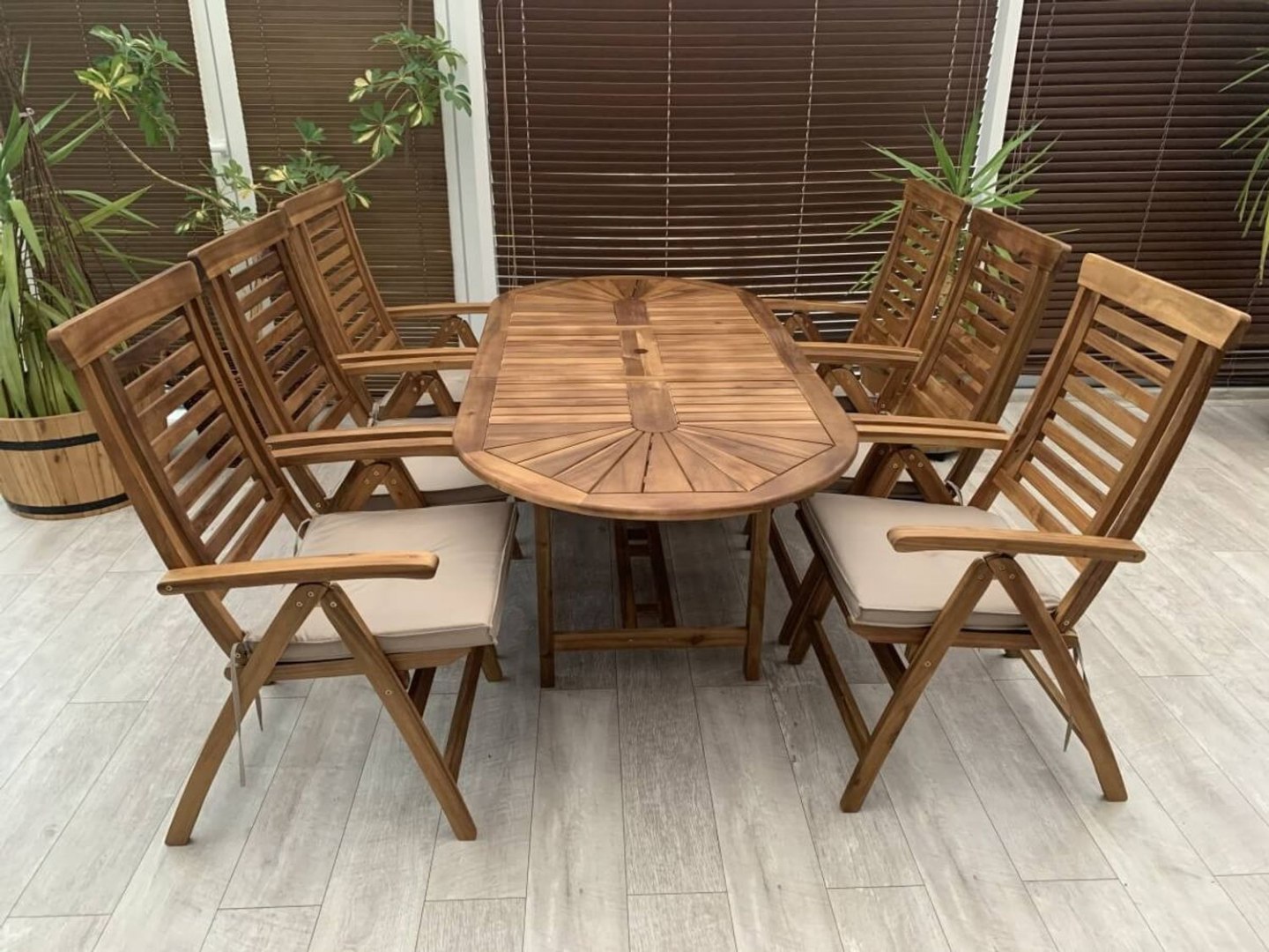 Zestaw mebli ogrodowych Bristol (153-195) x 90 z 6 krzesłami Ascot lub Bristol Ascot