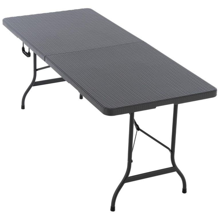 Składany przenośny stół 180 cm, antracyt D70997