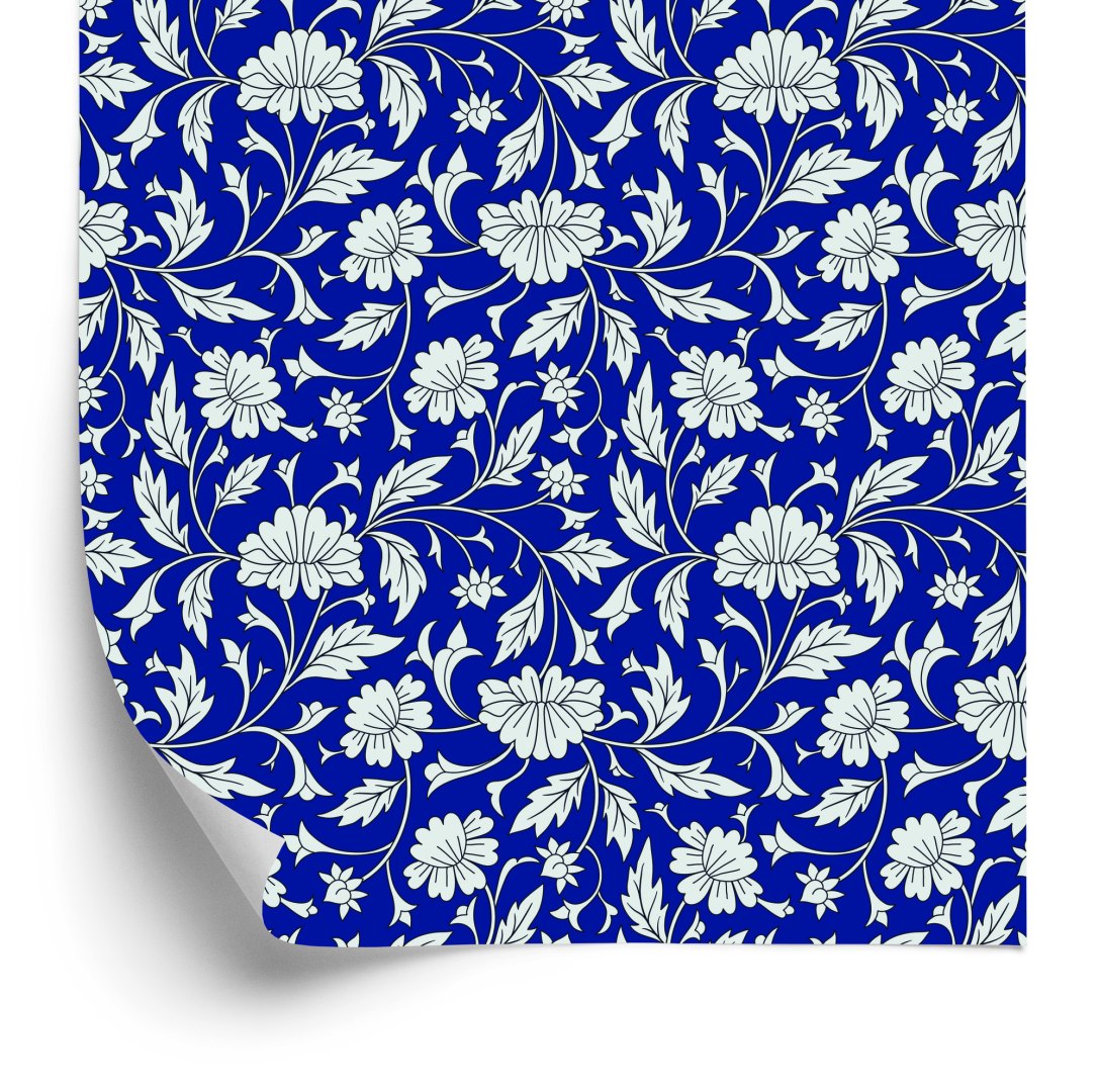 Tapeta Wyrazisty Kwiatowy Wzór W Stylu Retro