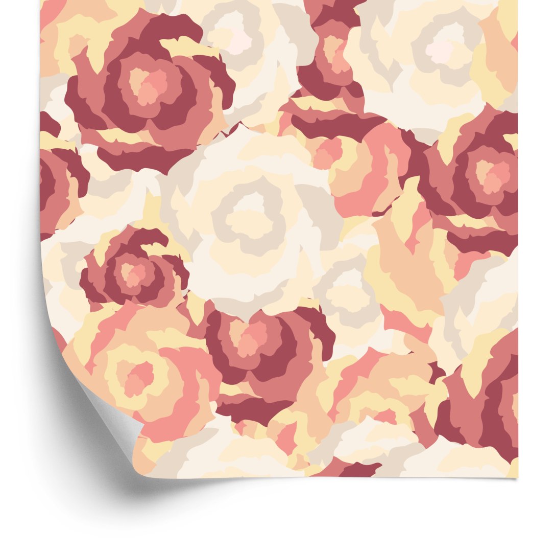 Tapeta Róże Retro Jak Namalowane