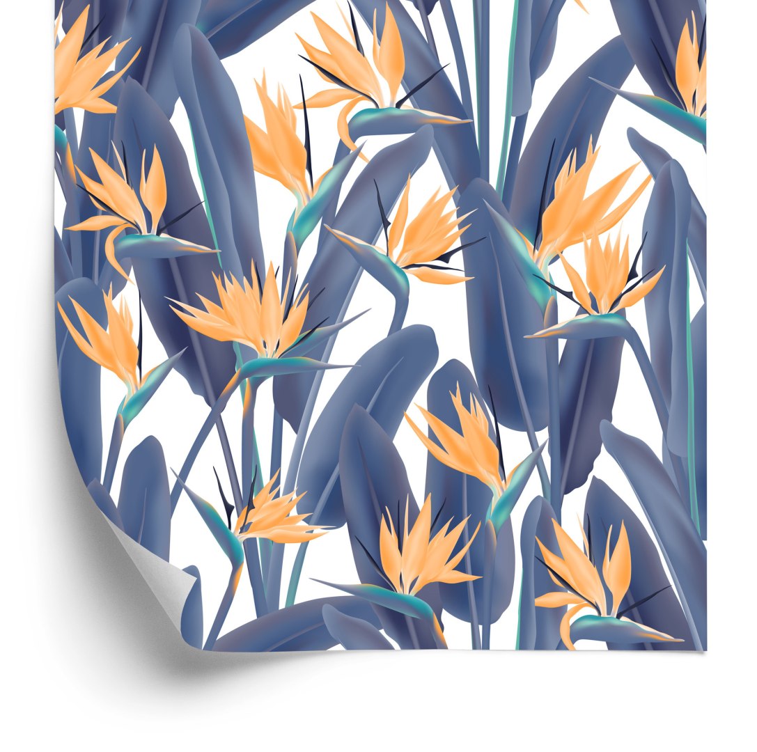 Tapeta Kwiaty Rajskie Ptaki