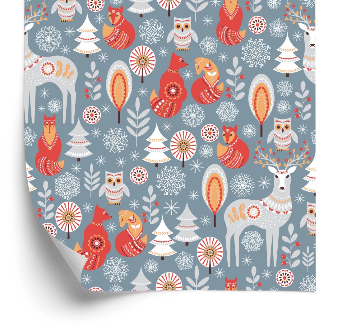 Tapeta Zimowy Las I Zwierzęta