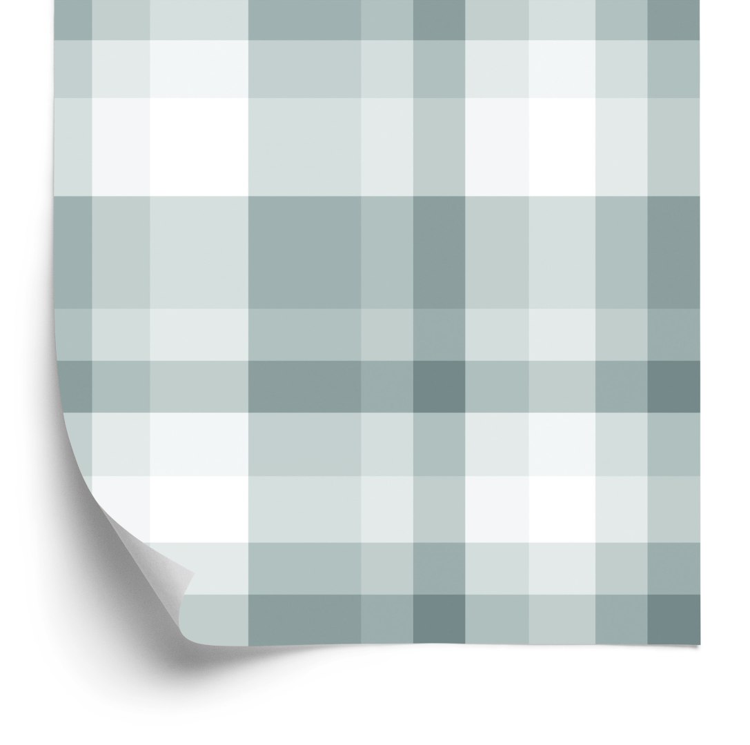 Tapeta Stylowa Krata W Kolorze Szarym