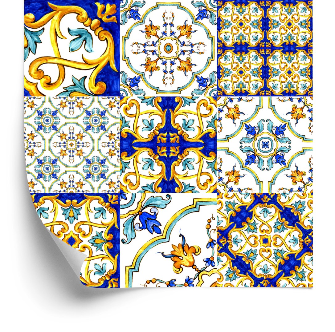 Tapeta Do Kuchni, Orientalna, Kolorowa Mozaika