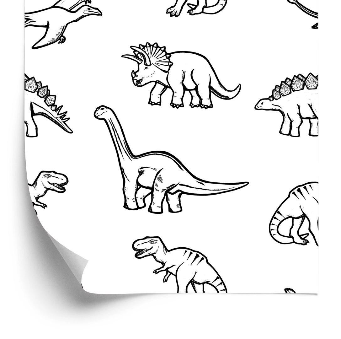 Tapeta Dla Dzieci W Dinozaury, Zwierzęta