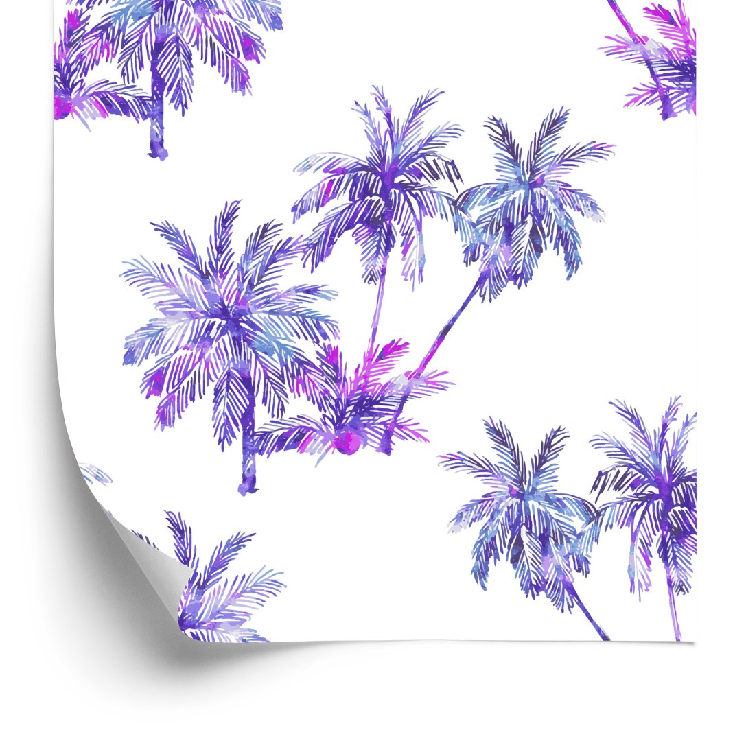 Tapeta Kolorowe Palmy Drzewa Las Do Biura Salonu