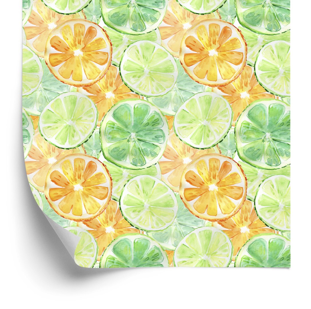 Tapeta Z Owocami, Pomarańcze, Limonki, Jadalnia