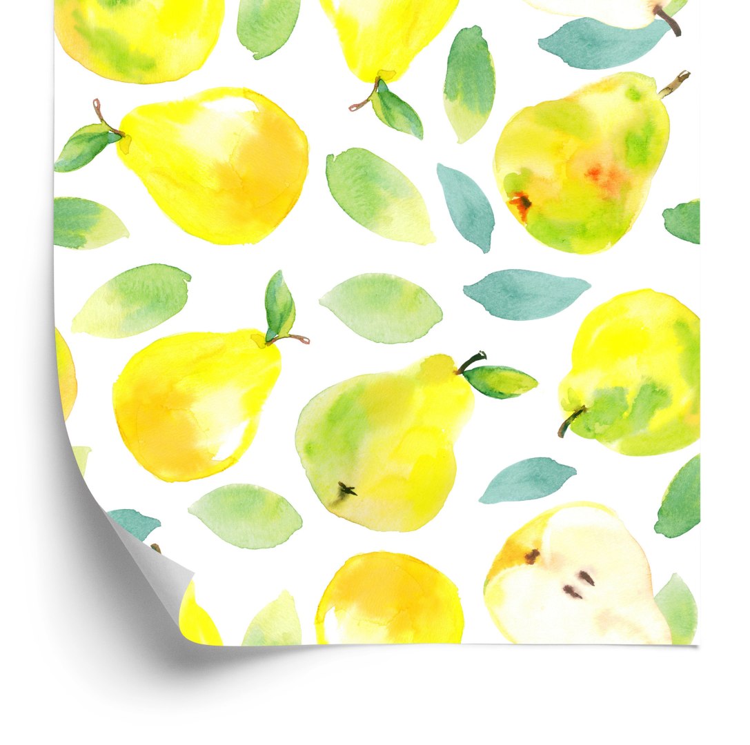 Tapeta Do Kuchni, Jadalni, Owoce, Liście