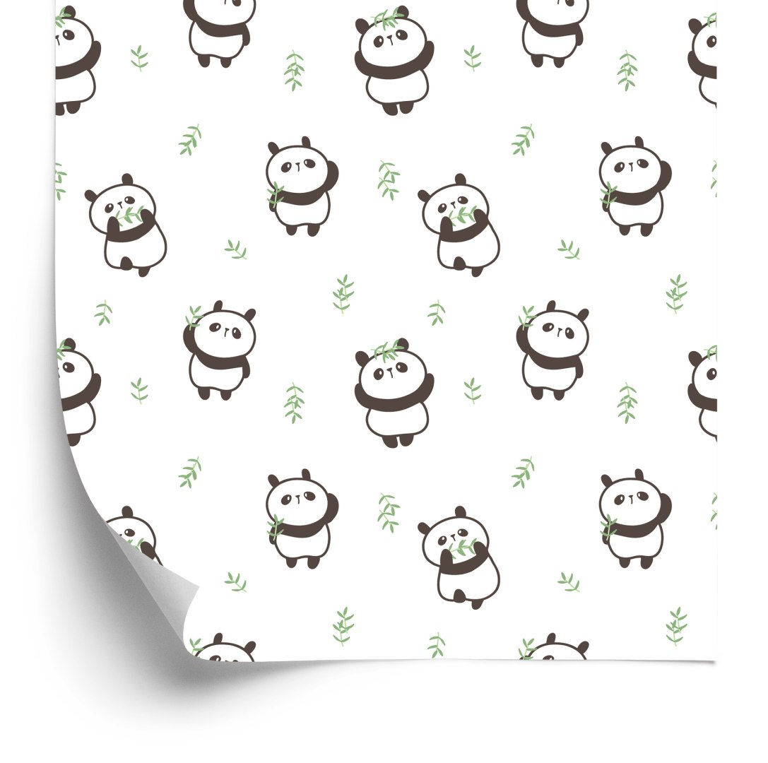 Tapeta Pandy Z Liśćmi W Tle