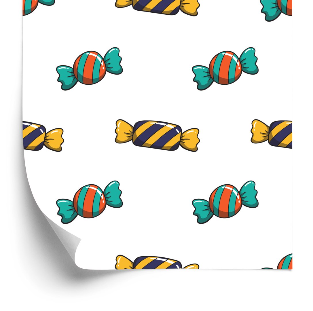 Tapeta Kolorowe Cukierki W Paski