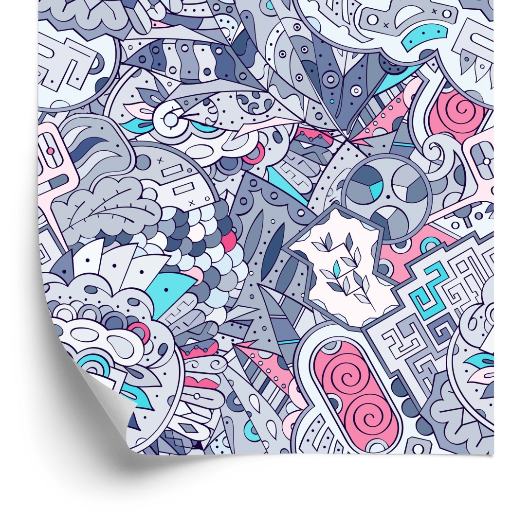 Tapeta Graffiti W Pastelowych Kolorach