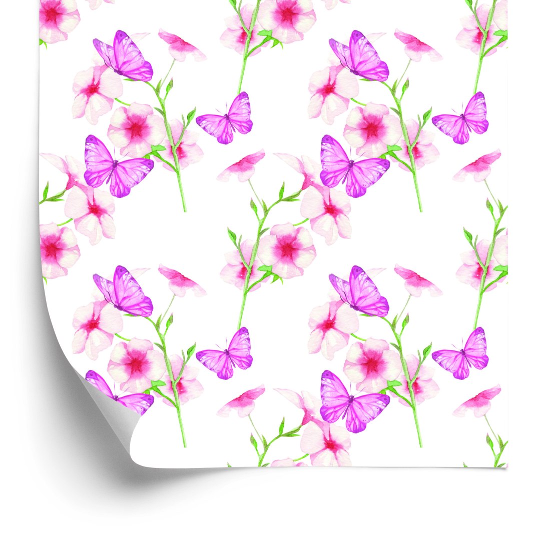 Tapeta Motyle, Kwiaty, Natura, Do Pokoju Dziecka
