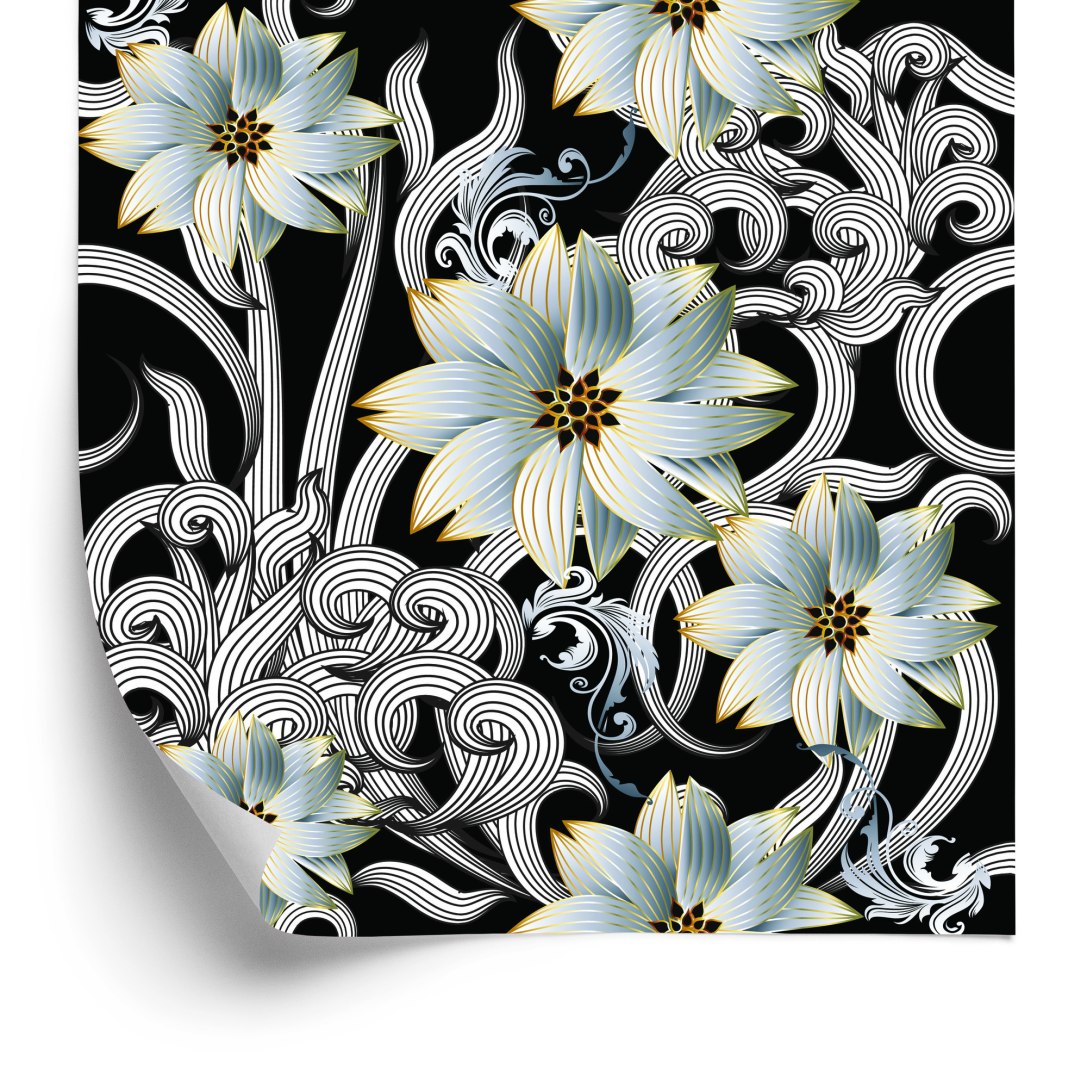 Tapeta Optyczna, Efekt 3D, Kwiaty, Do Sypialni