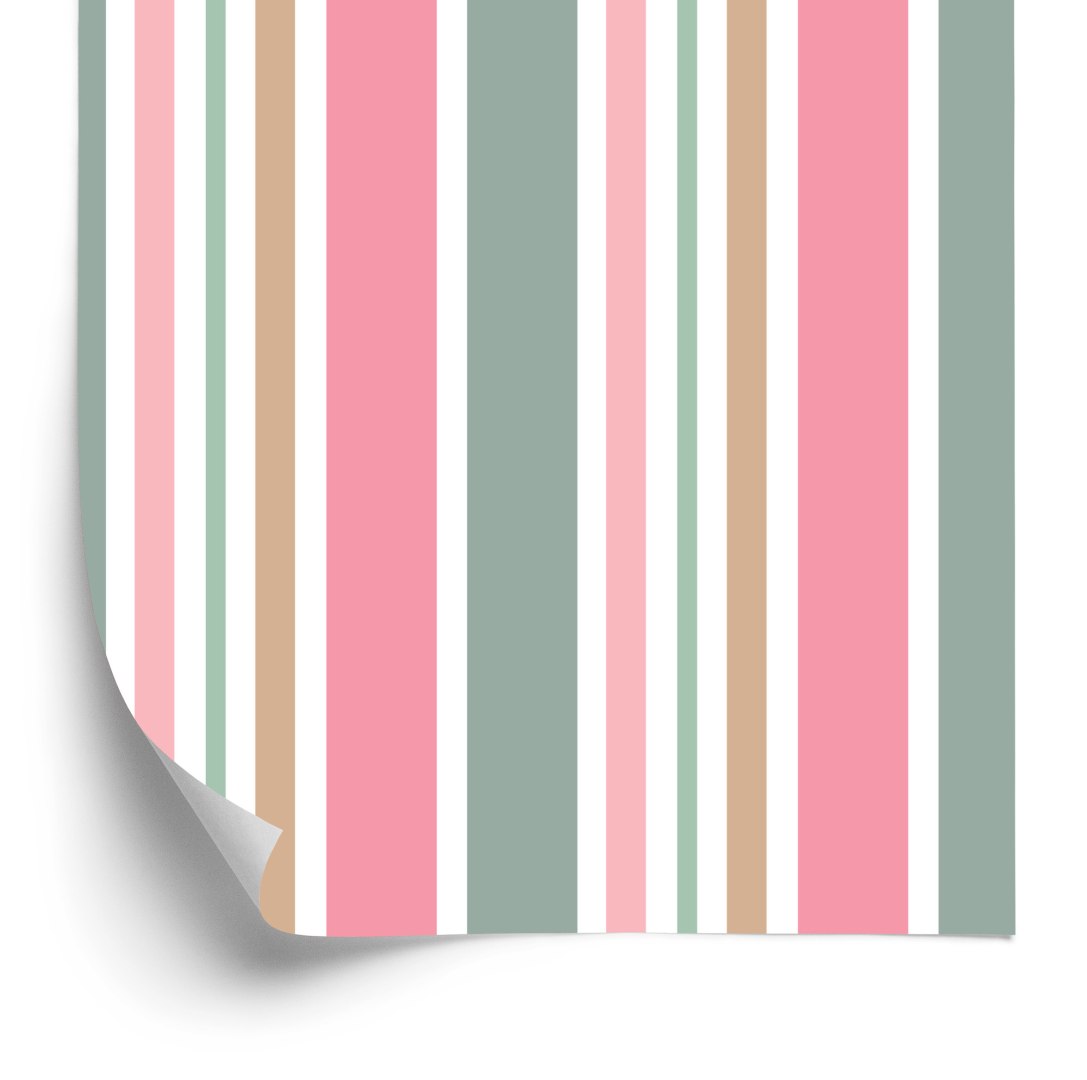 Tapeta Nowoczesna W Paski 3D Do Salonu, Sypialni